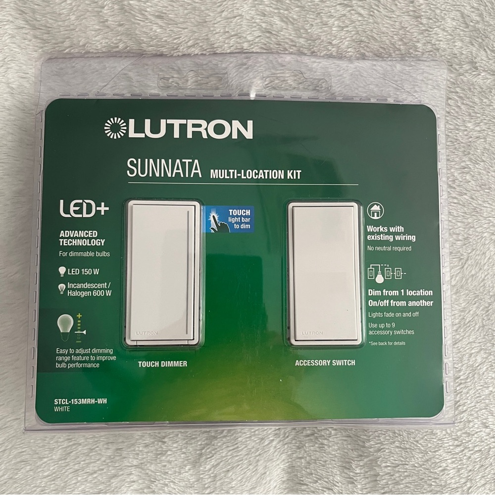 Lutron Sunnata Multi-Location Kit Dimmable White STCL-153MRH-WH